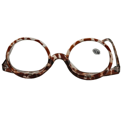 Makeup Magnifying Glass Presbyopic Glasses Flip Swivel Reading Glasses, Degree: +100(Tea Color) - Presbyopic Glasses by PMC Jewellery | Online Shopping South Africa | PMC Jewellery