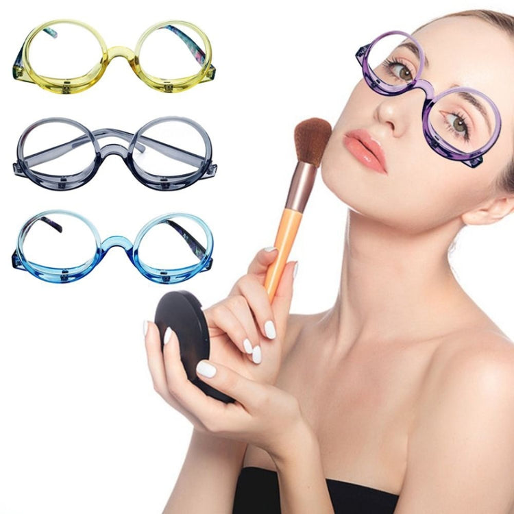 Makeup Magnifying Glass Presbyopic Glasses Flip Swivel Reading Glasses, Degree: +250(Violet Pink) - Presbyopic Glasses by PMC Jewellery | Online Shopping South Africa | PMC Jewellery