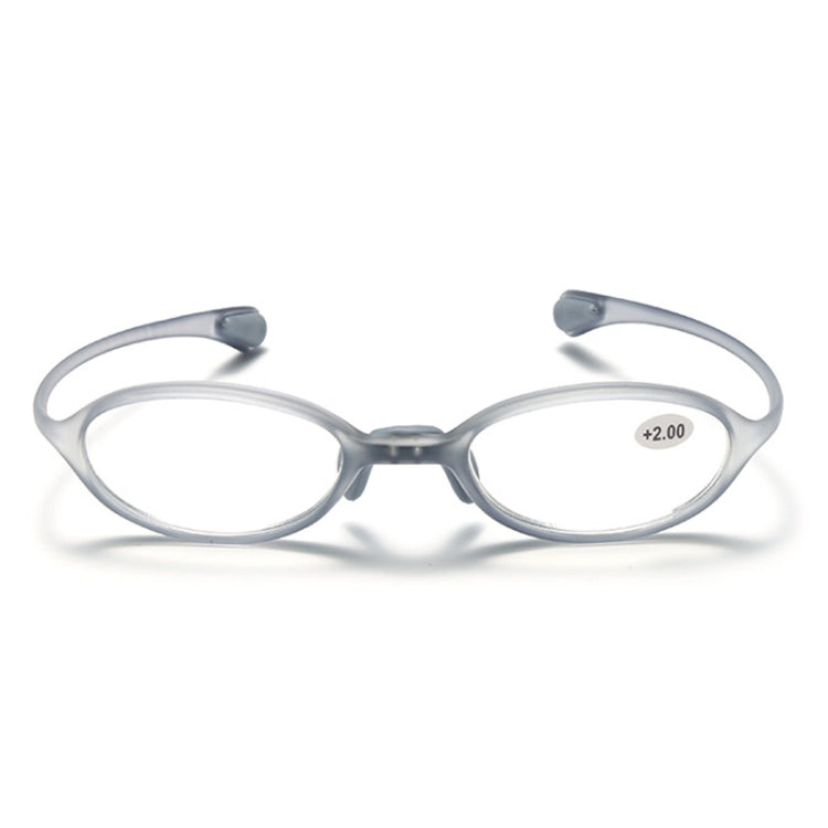 Portable Magnifying Glass Presbyopic Glasses Silicone Anti-Blue Light Reading Glasses, Degree: +150(Light Gray) - Presbyopic Glasses by PMC Jewellery | Online Shopping South Africa | PMC Jewellery