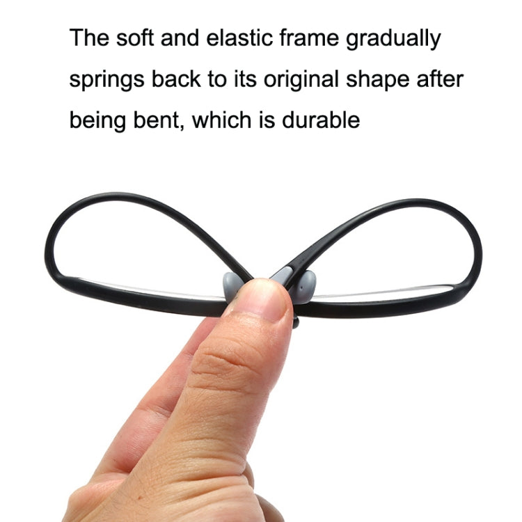 Portable Magnifying Glass Presbyopic Glasses Silicone Anti-Blue Light Reading Glasses, Degree: +350(Pink) - Presbyopic Glasses by PMC Jewellery | Online Shopping South Africa | PMC Jewellery