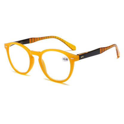 Retro Flexible Durable Portability HD Presbyopic Glasses +250(Yellow) - Presbyopic Glasses by PMC Jewellery | Online Shopping South Africa | PMC Jewellery