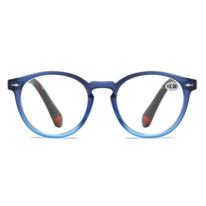 Retro Flexible Durable Portability HD Presbyopic Glasses +250(Graduate Blue) - Presbyopic Glasses by PMC Jewellery | Online Shopping South Africa | PMC Jewellery