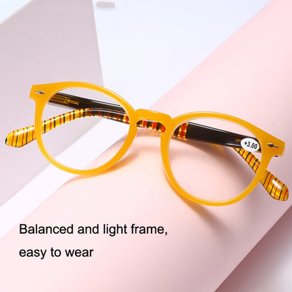 Retro Flexible Durable Portability HD Presbyopic Glasses +250(Yellow) - Presbyopic Glasses by PMC Jewellery | Online Shopping South Africa | PMC Jewellery