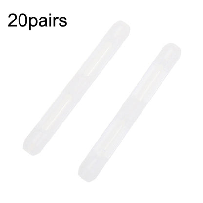 20pairs Silicone Non-Slip Glasses Foot Cover Frame Mirror Leg Decompression Anti-Drop Anti-Allergic Rubber Sleeve(White) - Glasses Accessories by PMC Jewellery | Online Shopping South Africa | PMC Jewellery