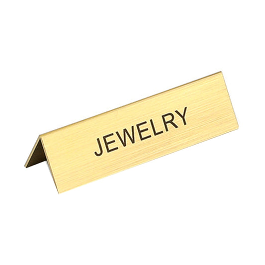 8x2.3x2cm Metal Nameplate Jewelry Display Stand Necklace Earrings Display Counter Props - Jewelry Storages by PMC Jewellery | Online Shopping South Africa | PMC Jewellery