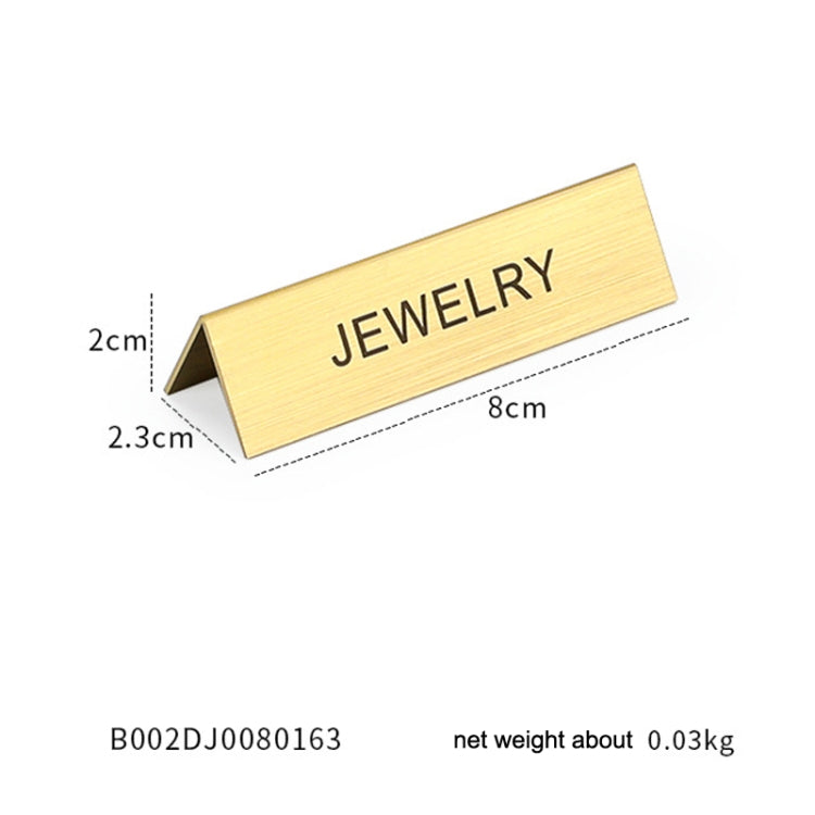 8x2.3x2cm Metal Nameplate Jewelry Display Stand Necklace Earrings Display Counter Props - Jewelry Storages by PMC Jewellery | Online Shopping South Africa | PMC Jewellery