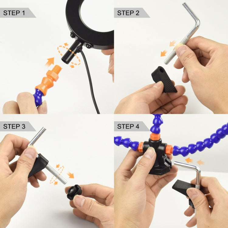 Phone PCB Circuit Board Repair Fixed Folder Welding Assisted DIY Model Clamping Tool, Style: 5 Claws+Magnifying Glass Lamp (Blue) - Others by PMC TechLife | Online Shopping South Africa | PMC TechLife | Buy Now Pay Later Mobicred
