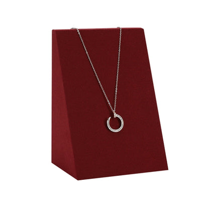 10x7.5x14cm Vertical Necklace Seat Jewelry Display Rack Microfiber Jewelry Counter Display Props - Jewelry Storages by PMC Jewellery | Online Shopping South Africa | PMC Jewellery