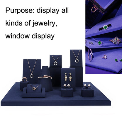 8x8x11.5cm Tapered Bracelet Display Stand Jewelry Display Props Blue Microfiber Window Necklace Earring Ring Stand - Jewelry Storages by PMC Jewellery | Online Shopping South Africa | PMC Jewellery