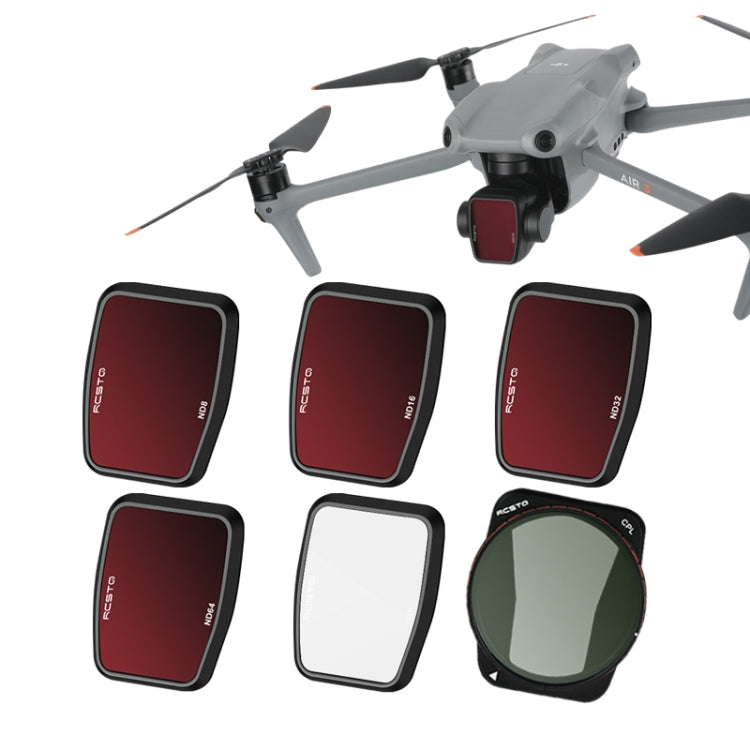 For DJI Air 3 RCSTQ Multi-Layer Coating Waterproof  Filter, Spec: ND8/16/32/64 4-in-1 - free shipping - PMC TechLife - Order now!