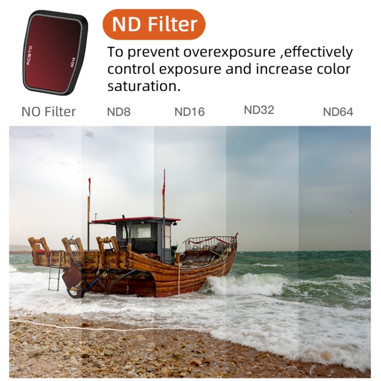 For DJI Air 3 RCSTQ Multi-Layer Coating Waterproof  Filter, Spec: ND4/8/16/32/64+UV+CPL 6 -in-1 - free shipping - PMC TechLife - Order now!