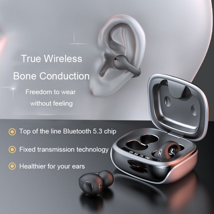 JX80 TWS Wireless Bone Conduction Clip-On Ear Noise Reduction Bluetooth Headset(White) - free shipping - PMC TechLife - Order now!