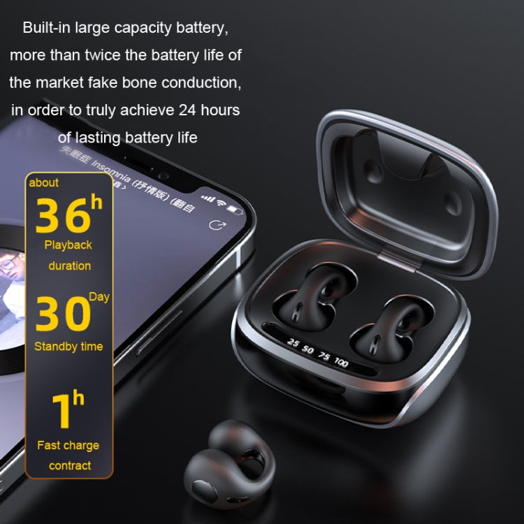 JX80 TWS Wireless Bone Conduction Clip-On Ear Noise Reduction Bluetooth Headset(White) - free shipping - PMC TechLife - Order now!