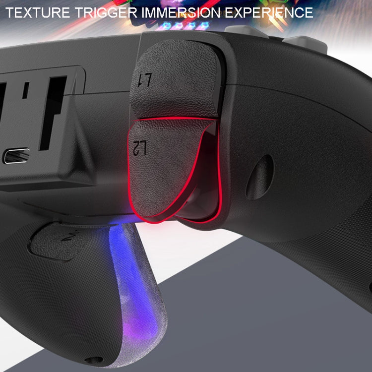 For PS4 Dazzle Color Light Wireless Bluetooth Grip(Black) - Gamepads by PMC TechLife | Online Shopping South Africa | PMC TechLife