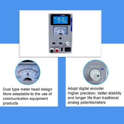 ATTEN APS22-5A 22V 5A USB Digital Variable Adjustable Laboratory DC Power Supply For Mobile Repair, EU Plug - Current & Voltage Tester by ATTEN | Online Shopping South Africa | PMC Jewellery | Buy Now Pay Later Mobicred