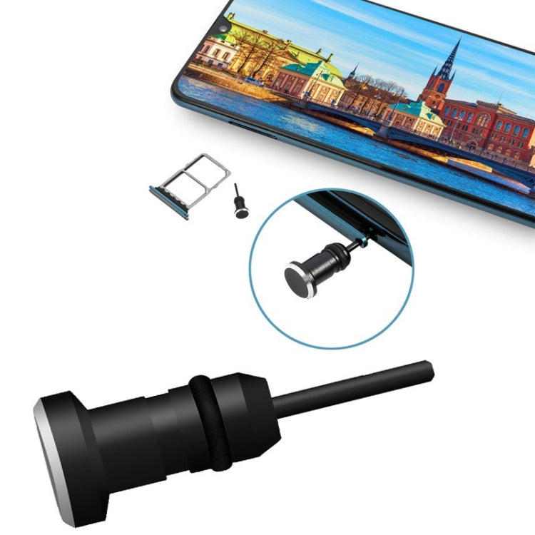 3.5mm Universal Metal Dust Plug Headset Plug Card Needle(Black) - Anti-dust & Ear Caps by PMC TechLife | Online Shopping South Africa | PMC TechLife | Buy Now Pay Later Mobicred