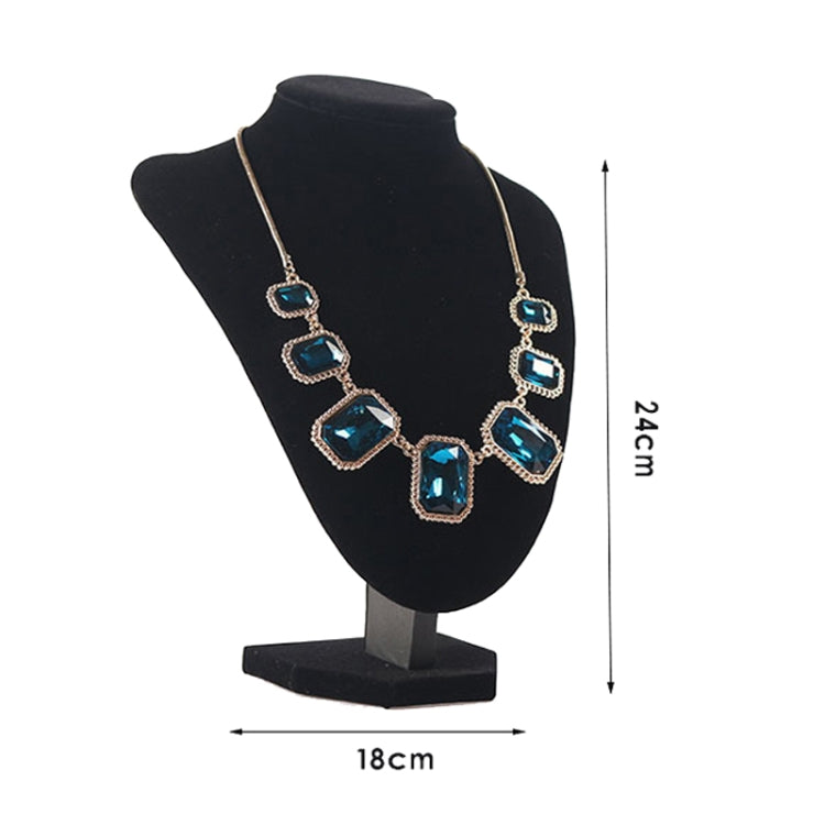 24 x18cm Suede Portrait Neck Model Stand Necklace Jewelry Display Rack Jewelry Holder - Jewelry Storages by PMC Jewellery | Online Shopping South Africa | PMC Jewellery