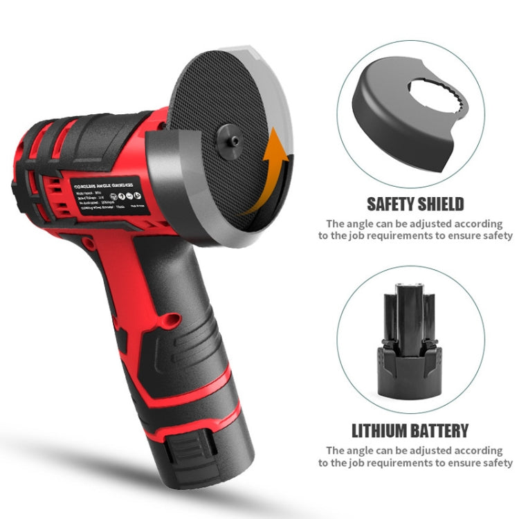 HILDA 12V 3 Inch Li-Ion Angle Grinder Home Cutting And Sanding Machine, US Plug, Model: Plastic Package With 2 Battery - free shipping - PMC TechLife - Order now!