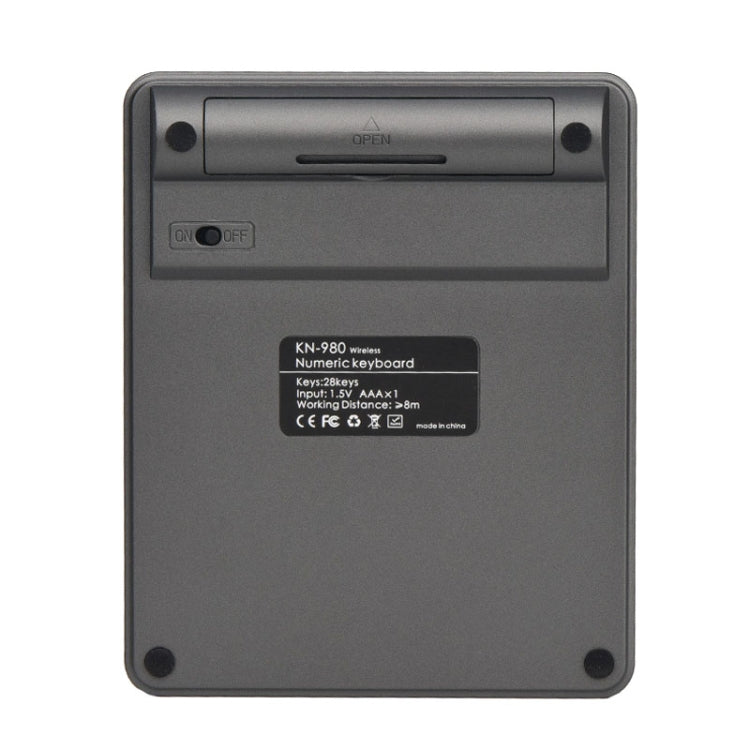 KN-980 28 Keys Portable Wireless Digital Quiet Keypad Computer External Digital Password Keypad(Gray) - free shipping - PMC TechLife - Order now!