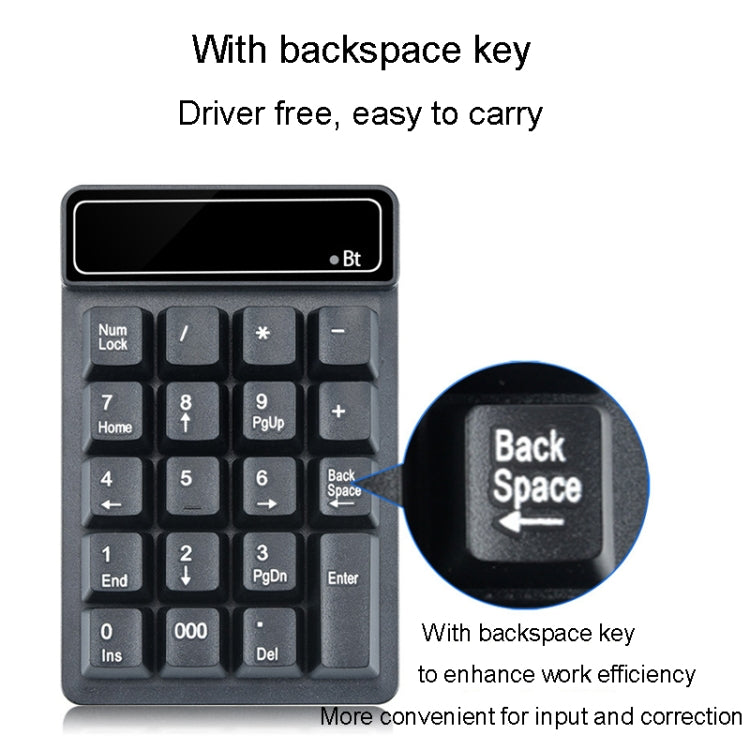 K6 19 Key Mini Wireless Bluetooth Digital Keyboard Suspended Mechanical Universal Keypad 4.0(Black) - Mini Keyboard by PMC TechLife | Online Shopping South Africa | PMC TechLife | Buy Now Pay Later Mobicred