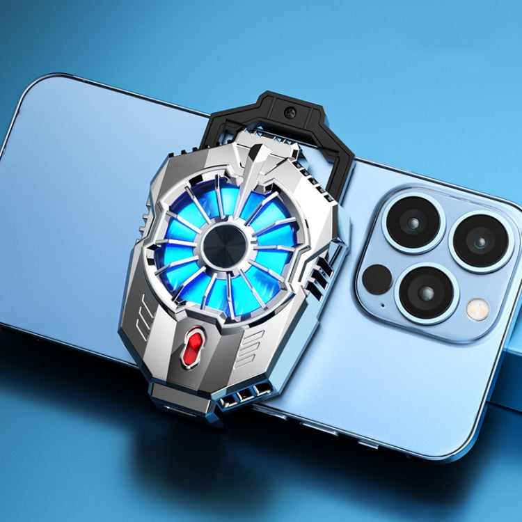 X20 Semiconductor Mobile Phone Radiator LED Light Mini Phone Cooling Fan, Color: Electroplated Silver - Cooling Fan Radiator by PMC TechLife | Online Shopping South Africa | PMC TechLife