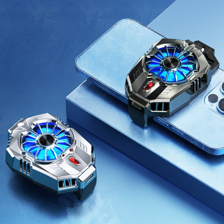 X20 Semiconductor Mobile Phone Radiator LED Light Mini Phone Cooling Fan, Color: Frosted White - free shipping - PMC TechLife - Order now!