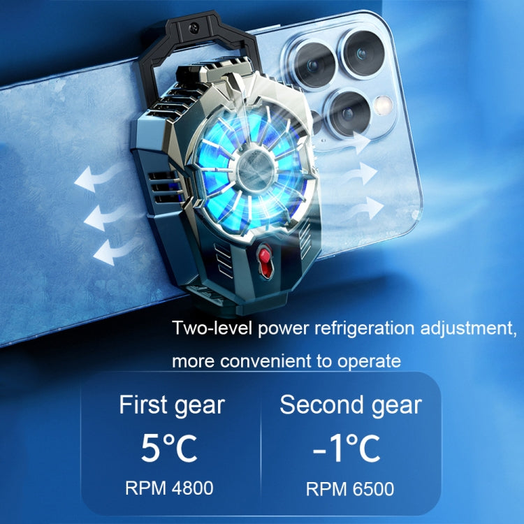X20 Semiconductor Mobile Phone Radiator LED Light Mini Phone Cooling Fan, Color: Frosted White - free shipping - PMC TechLife - Order now!