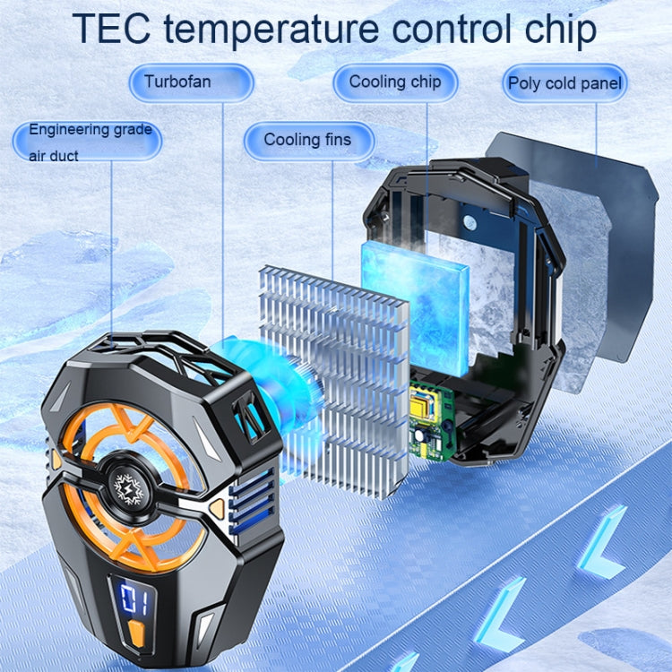 J20 Three-speed Adjustable Semiconductor Refrigeration Mobile Phone Radiator, Style: Electroplated Model - Cooling Fan Radiator by PMC TechLife | Online Shopping South Africa | PMC TechLife