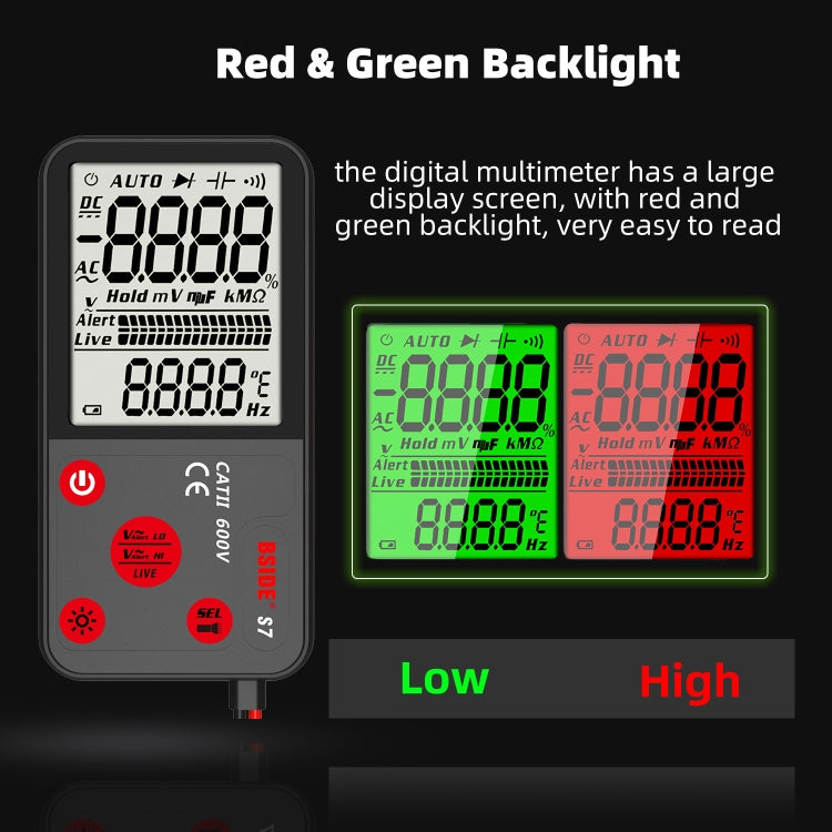 BSIDE ADMS7 Smart Thin Digital Multimeter Counts DC AC Voltmeter, Model: Charging Model With Tool Package - free shipping - PMC TechLife - Order now!