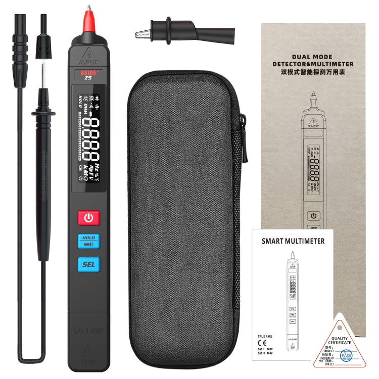 BSIDE Z5 Smart Pen Multimeter Backlight LCD 6000 Counts Auto Voltage Detector - Digital Multimeter by BSIDE | Online Shopping South Africa | PMC TechLife | Buy Now Pay Later Mobicred