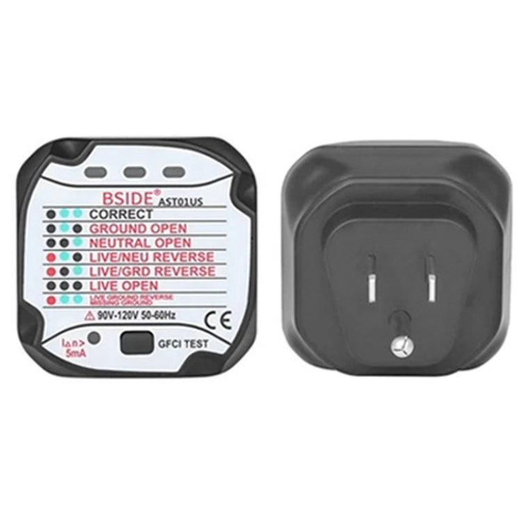 BSIDE AST01 Plug Power Tester Electrical Socket Detector US Plug - Current & Voltage Tester by BSIDE | Online Shopping South Africa | PMC TechLife | Buy Now Pay Later Mobicred