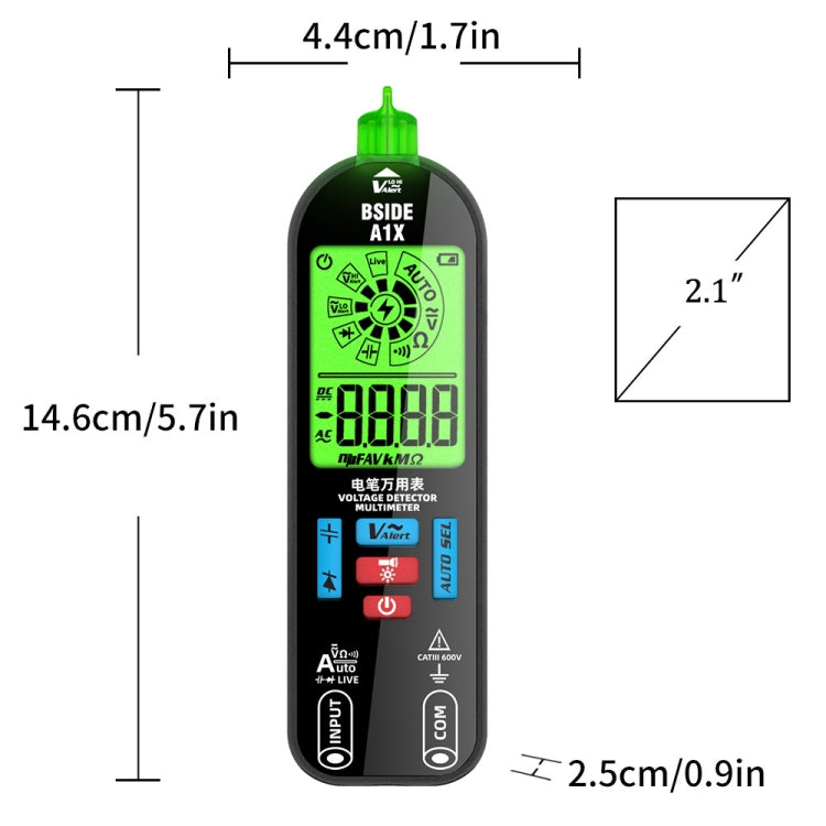 BSIDE A1X Charging Model Mini Digital Electric Pen Intelligent Automatic Merit Multimeter, Specification: With Tool Pack - free shipping - PMC TechLife - Order now!