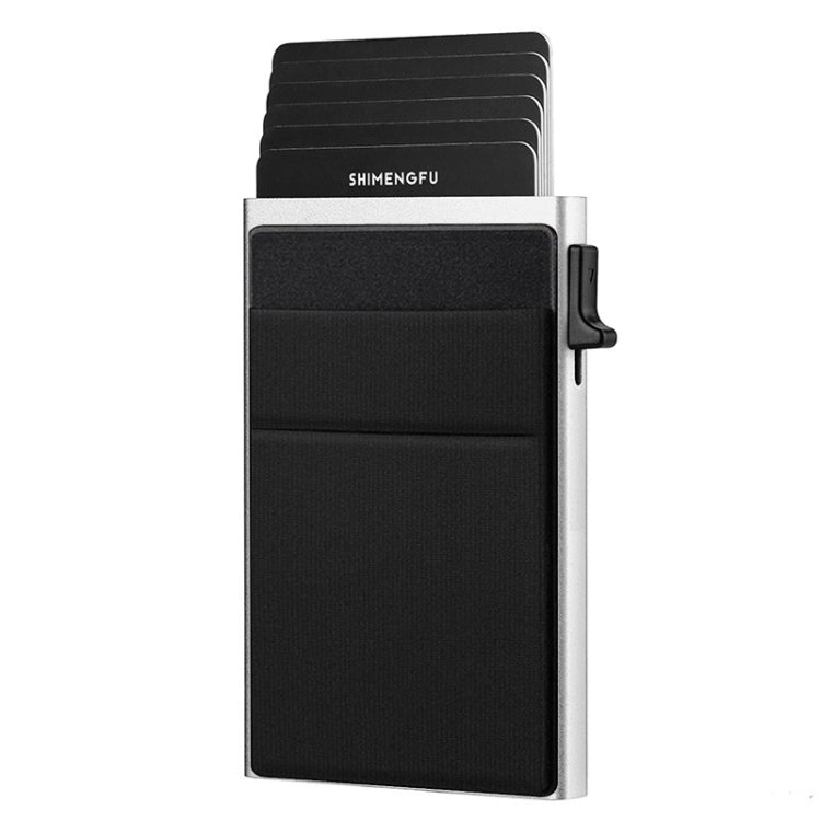 Slim Metal Wallet Pop Up Credit Card Holder RFID Blocking Men Business Card Clip(Silver) - free shipping - PMC TechLife - Order now!