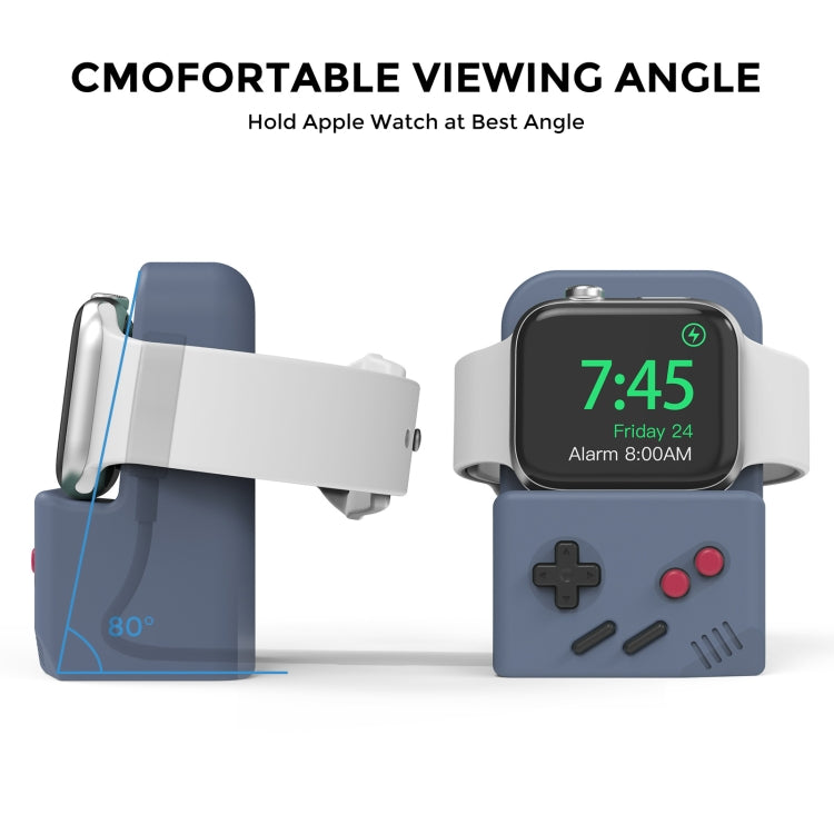 For Apple Watch Silicone Charging Stand Charging Base Storage Stand With Charger(Black) - Charger / Holder by PMC TechLife | Online Shopping South Africa | PMC TechLife