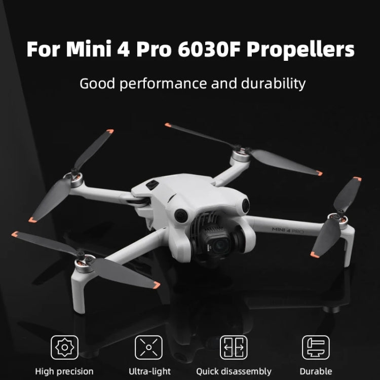 For DJI Mini 4 Pro 4pairs  Drone Propeller Blades 6030F Props Replacement Parts - free shipping - PMC TechLife - Order now!