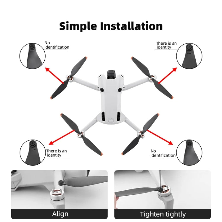 For DJI Mini 4 Pro 4pairs  Drone Propeller Blades 6030F Props Replacement Parts -  by PMC Jewellery | Online Shopping South Africa | PMC Jewellery | Buy Now Pay Later Mobicred