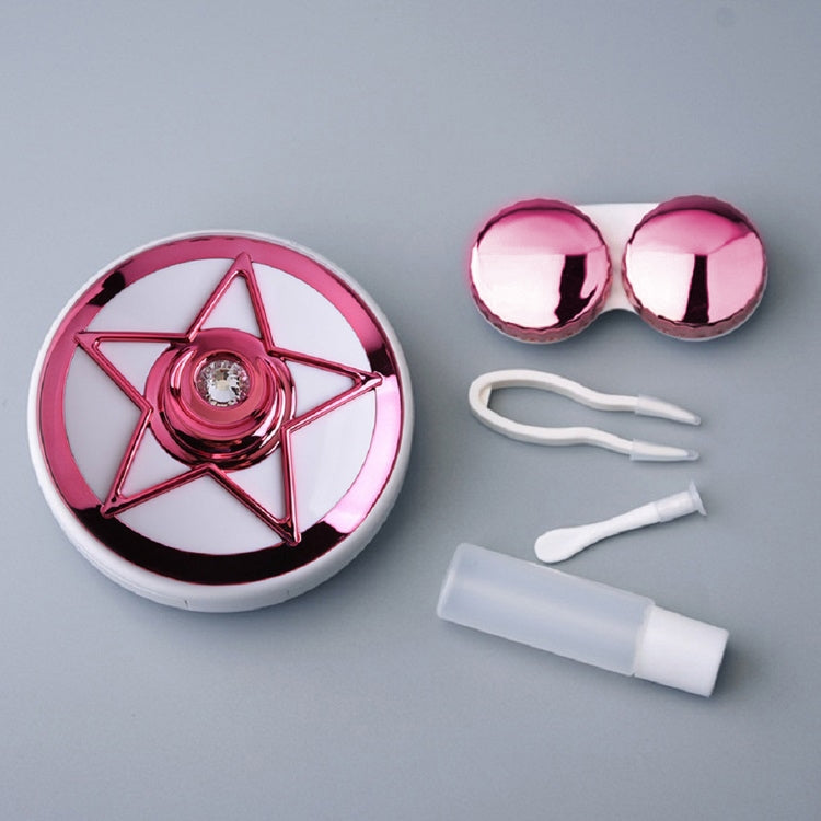 Portable Beauty Lens Care Double Box Contact Lens Case(Rose Red) - Eyeglass Storages by PMC Jewellery | Online Shopping South Africa | PMC Jewellery