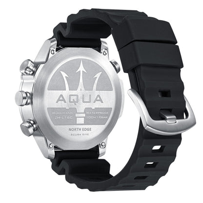 NORTH EDGE AQUA 100m Waterproof Scuba Diver Smart Watch, Support Luminous Display & Compass Mode - Sport Watches by NORTH EDGE | Online Shopping South Africa | PMC Jewellery | Buy Now Pay Later Mobicred