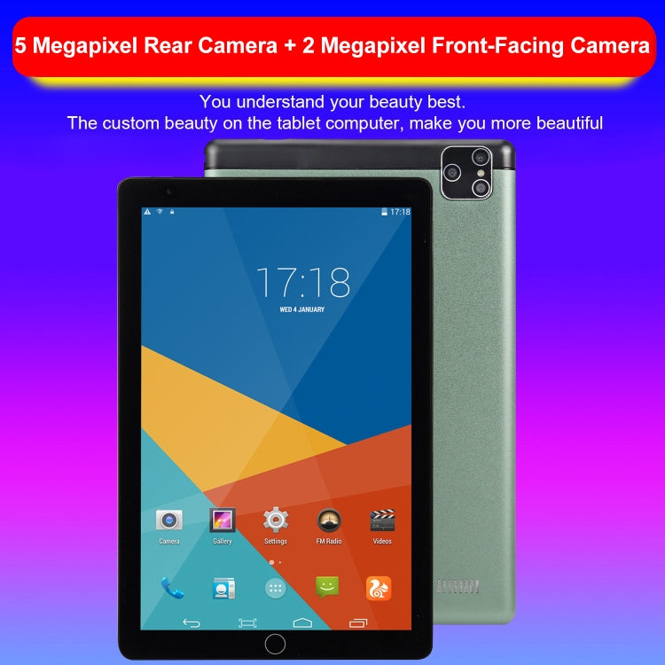 BDF P8 3G Phone Call Tablet PC, 8 inch, 2GB+32GB, Android 9.0, MTK8321 Octa Core Cortex-A7, Support Dual SIM & Bluetooth & WiFi & GPS, EU Plug(Green) - free shipping - PMC TechLife - Order now!