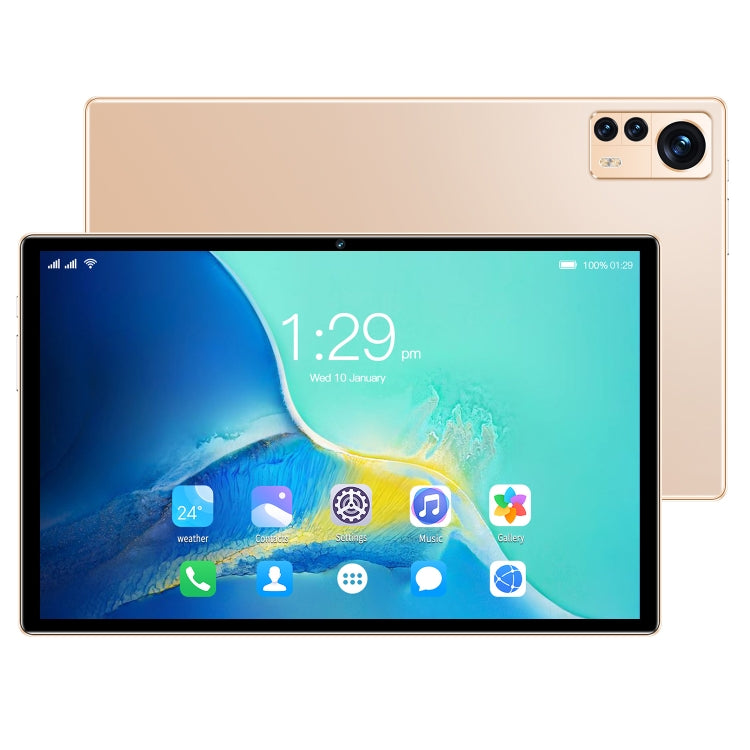 X12 4G LTE Tablet PC, 10.1 inch, 4GB+32GB, Android 8.1 MTK6750 Octa Core, Support Dual SIM, WiFi, Bluetooth, GPS(Gold) - 10.1 inch by PMC Jewellery | Online Shopping South Africa | PMC Jewellery