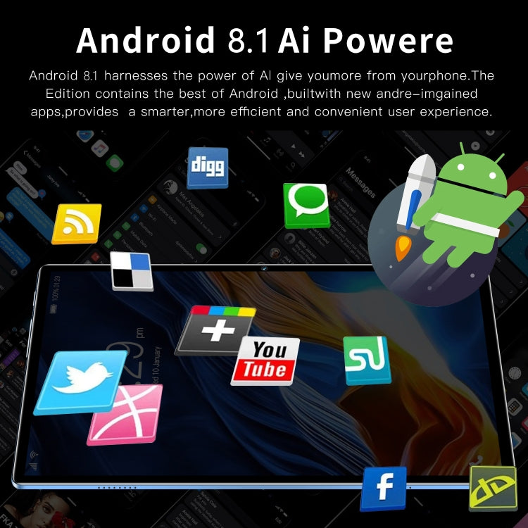 PA15 4G LTE Tablet PC, 10.1 inch, 4GB+32GB, Android 8.1 MTK6750 Octa Core, Support Dual SIM, WiFi, Bluetooth, GPS(Blue) - 10.1 inch by PMC TechLife | Online Shopping South Africa | PMC TechLife