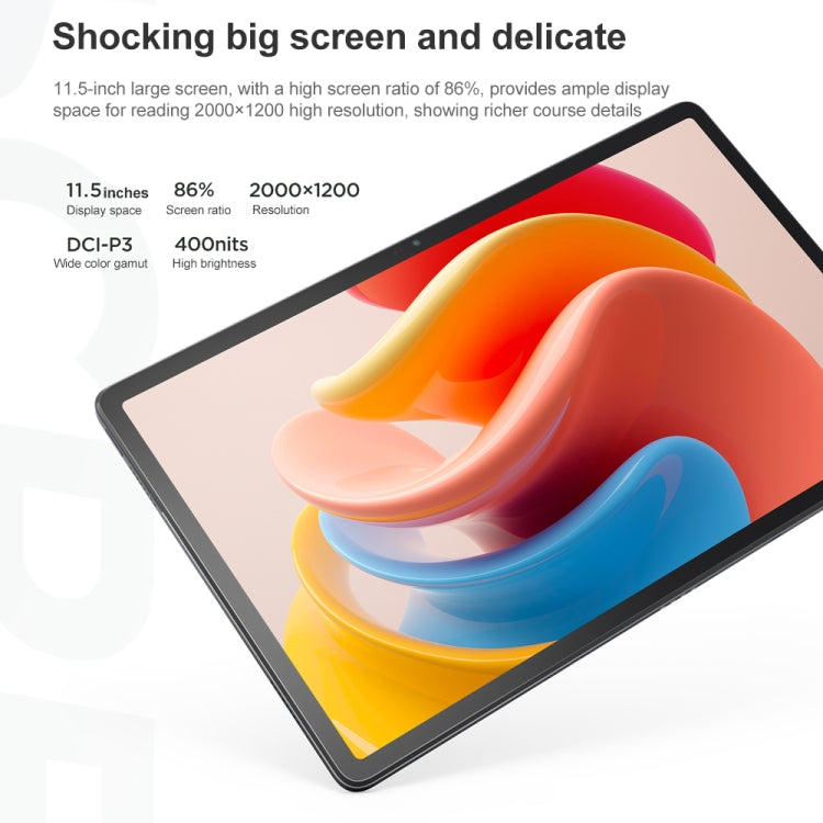 Lenovo Pad Plus 2023 WiFi Tablet, 11.5 inch,  6GB+128GB, Face Identification, Android 12 MediaTek Helio G99 Octa Core, 7700mAh Battery(Dark Gray) - Lenovo by Lenovo | Online Shopping South Africa | PMC Jewellery