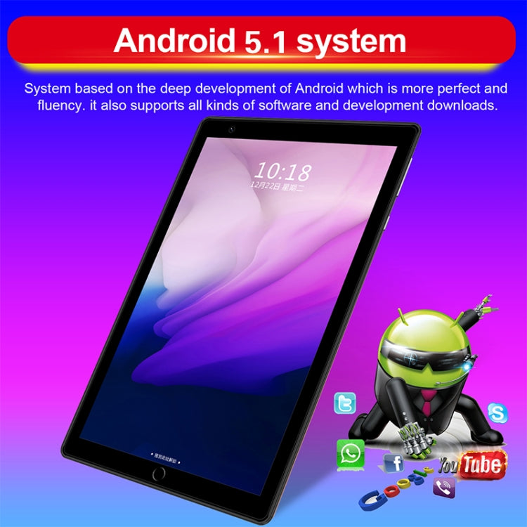 M801 3G Phone Call Tablet PC, 8.0 inch, 1GB+16GB, Android 5.1 MTK6592 Octa Core 1.6GHz, Dual SIM, Support GPS, OTG, WiFi, BT (Black) - 7.0-8.0 inch by PMC Jewellery | Online Shopping South Africa | PMC Jewellery