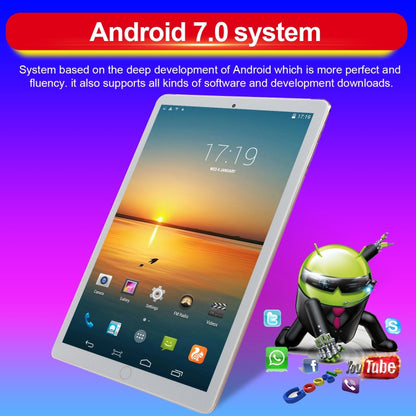 P20 3G Phone Call Tablet PC, 10.1 inch, 2GB+16GB, Android 7.0 MTK6735 Quad Core 1.3GHz, Dual SIM, Support GPS, OTG, WiFi, BT(Green) - 10.1 inch by PMC Jewellery | Online Shopping South Africa | PMC Jewellery