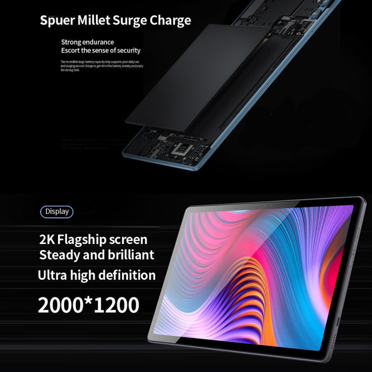 BDF P60 4G LTE Tablet PC, 10.36 inch, 8GB+128GB, Android 11.0 MTK6762 Octa Core, Support Dual SIM & Bluetooth & WiFi, EU Plug(Blue) - free shipping - PMC TechLife - Order now!