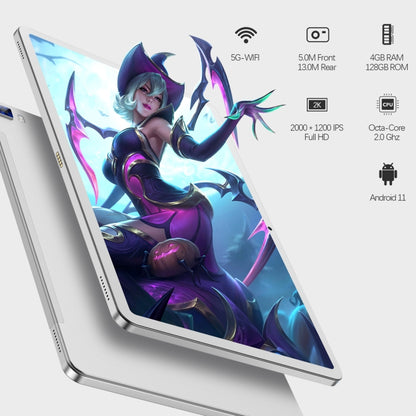 VASOUN M50 4G LTE Tablet, 10.4 inch, 4GB+128GB, Android 11 UNISOC T618 Octa Core CPU, Support Dual Band WiFi / Bluetooth, Global Version with Google Play, US Plug (Silver) - 10.1 inch by VASOUN | Online Shopping South Africa | PMC Jewellery | Buy Now Pay Later Mobicred