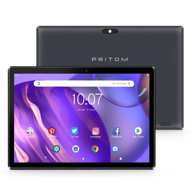 Pritom M10 WiFi Tablet, 10.1 inch, 2GB+32GB, Android 10 SC7731E Quad Core 1.3GHz CPU, Support 2.4G WiFi / Bluetooth, Global Version with Google Play, US Plug(Dark Gray) - Other by PRITOM | Online Shopping South Africa | PMC Jewellery