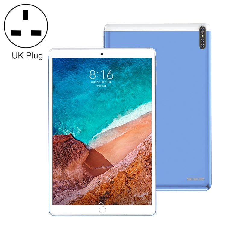 P30 3G Phone Call Tablet PC, 10.1 inch, 2GB+16GB, Android 7.0 MTK6735 Quad-core Cortex-A53 1.3GHz, Support WiFi / Bluetooth / GPS, UK Plug(Blue) - 10.1 inch by PMC Jewellery | Online Shopping South Africa | PMC Jewellery