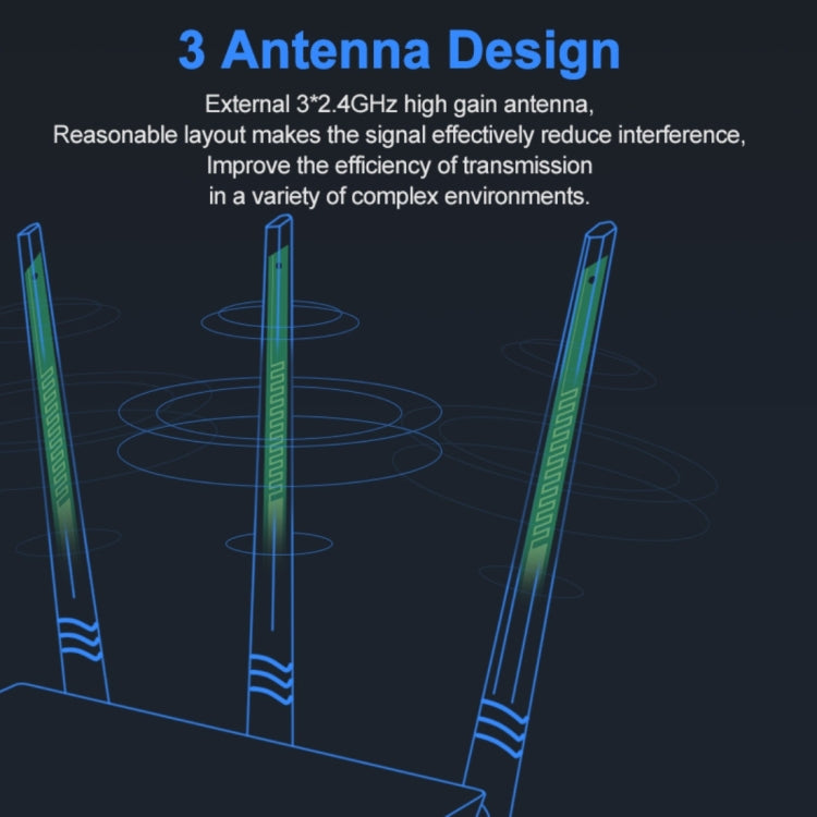 Tenda F3 Wireless 2.4GHz 300Mbps WiFi Router with 3*5dBi External Antennas(White) - Wireless Routers by Tenda | Online Shopping South Africa | PMC Jewellery | Buy Now Pay Later Mobicred