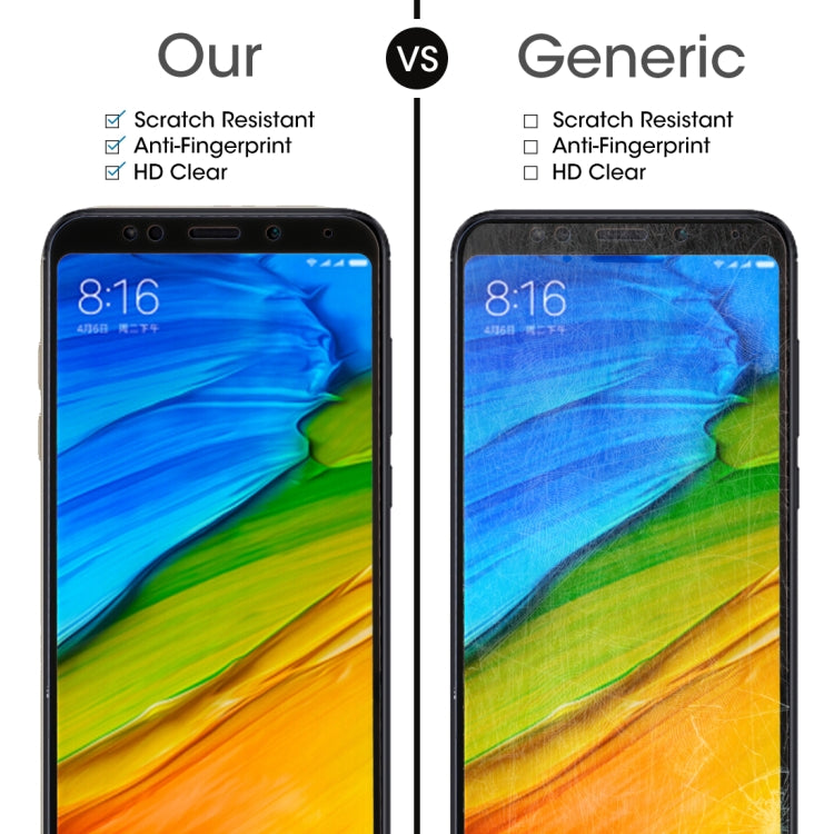 For Xiaomi  Redmi 5 Plus 9H Surface Hardness 2.5D Edge Anti-scratch Silk-screen Full Screen HD Tempered Glass Screen Protector (Black) -  by PMC TechLife | Online Shopping South Africa | PMC TechLife